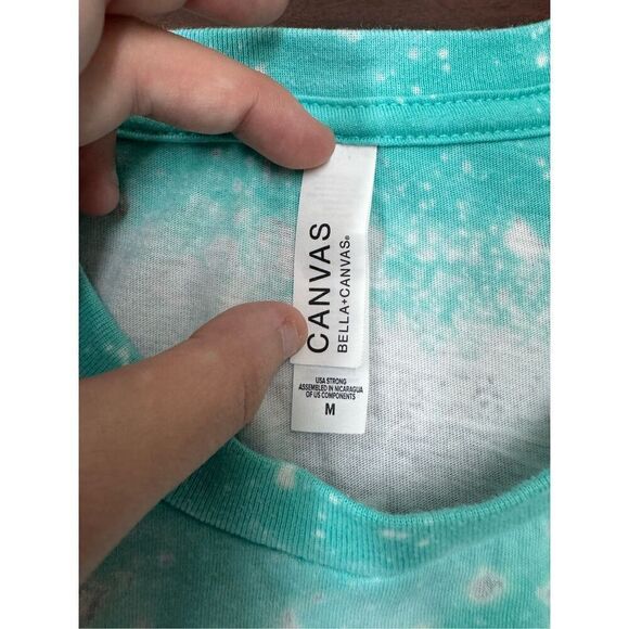 Morgan Wallen Teal Acid Wash Graphic Tee Size Medium - Picture 5 of 7